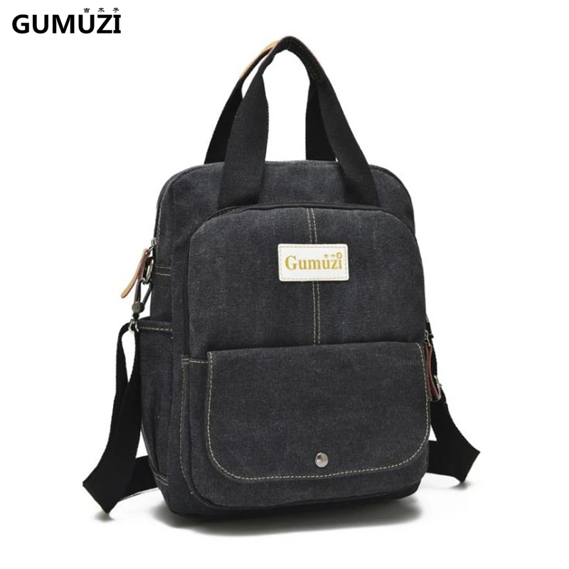 

Женские и мужские дорожные сумки GUMUZI, Большая вместительная Холщовая Сумка, мужские сумки-мессенджеры высокого качества, брендовые сумки ч...