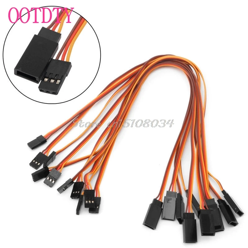 10Pcs 300mm Servo Extension Lead Wire Cable For RC Futaba JR Male to Female 30cm G08 Whosale&DropShip|Сетевые шнуры и