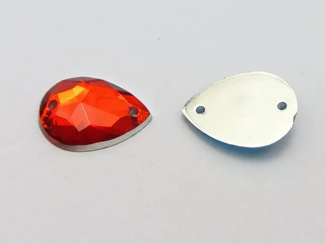 200pcs Mixed Color Acrylic Rhinestone 13X18mm Teardrop Flatback Sewing Button Sew beads jewelry diy Accessories Decorative | Дом и сад