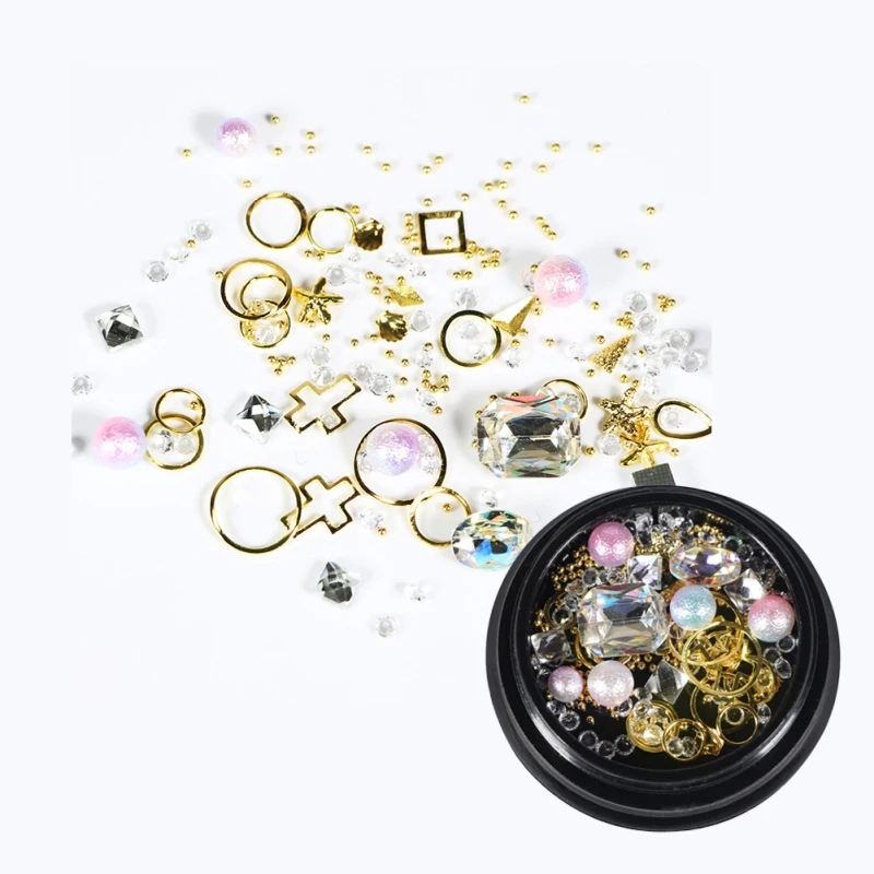 1 коробка стразы для маникюра и дизайна ногтей|Стразы украшения| |