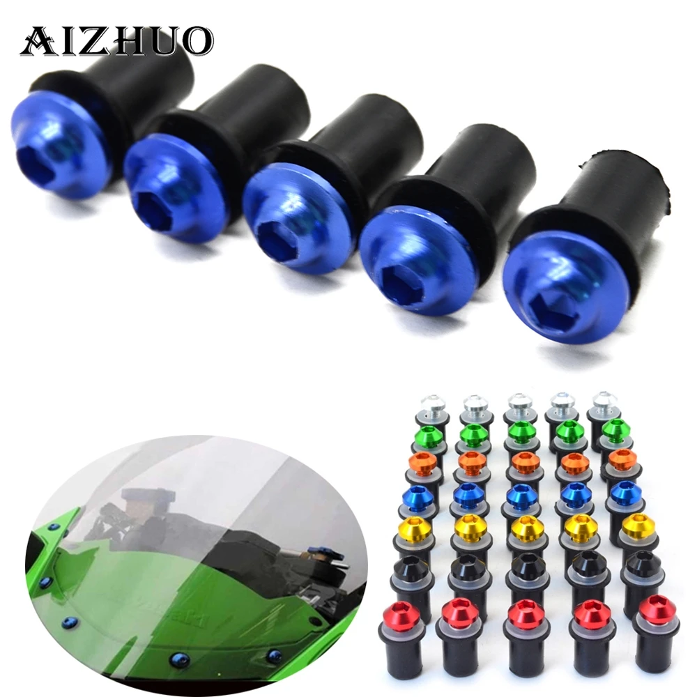 5 шт. 6 мм Универсальные болты для лобового стекла винты Yamaha XT1200 Super Tenere/ES XT660 R/X/Z