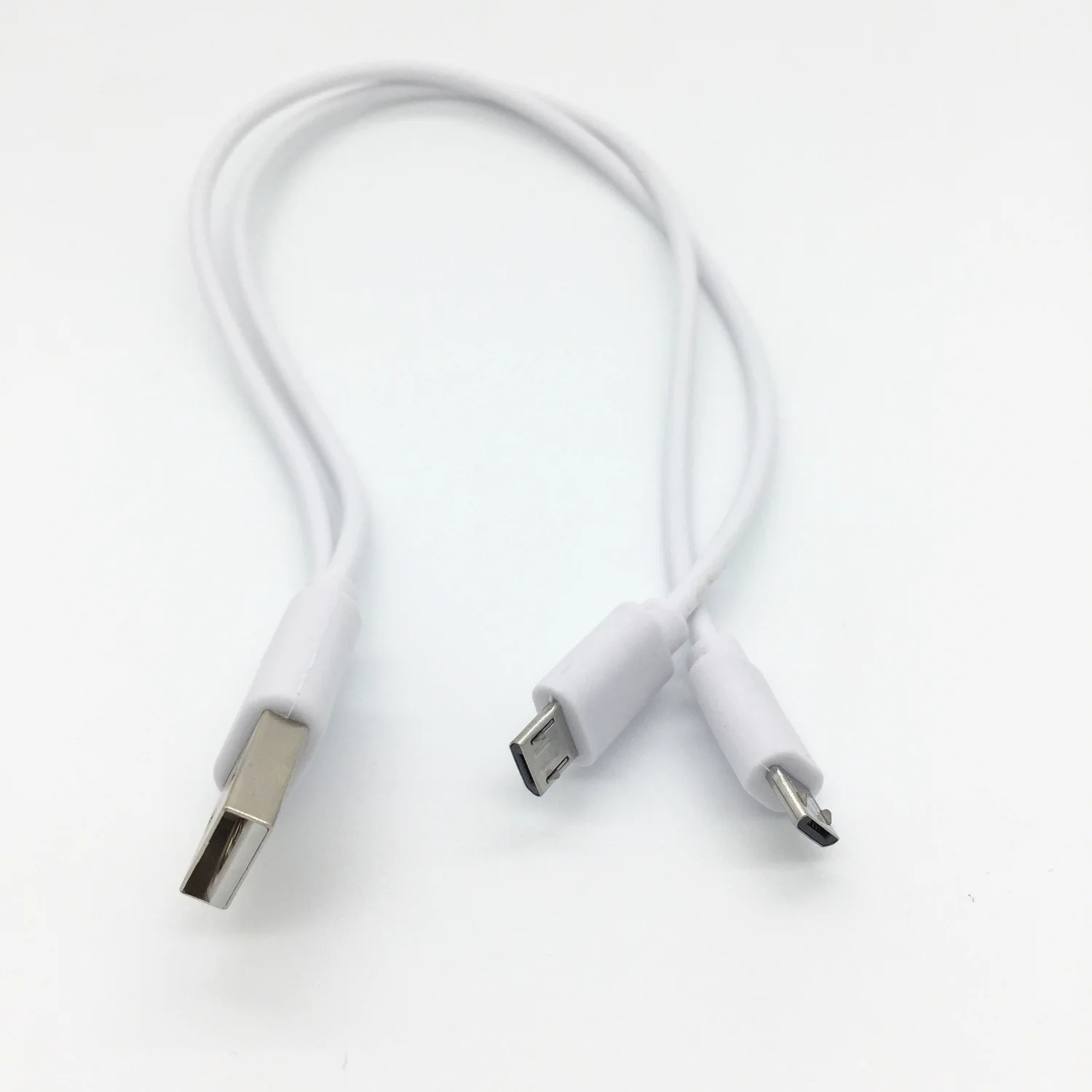 Бесплатная доставка 1 фута 20 см USB штекер в 2x Micro Y разветвитель зарядный кабель для