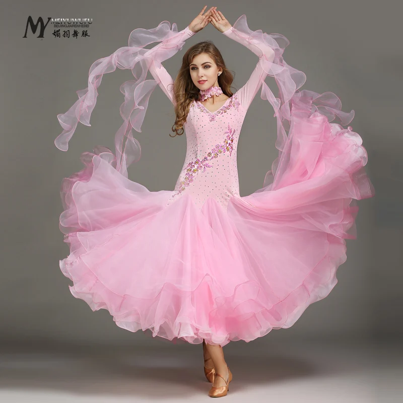 Новинка 2017 года стандартное платье для соревнований в Бальные комнаты