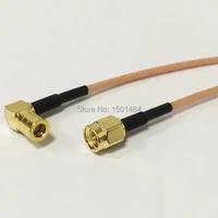new sma male plug connector switch smb female jack right angle convertor rg316 wholesale fast ship 15cm 6 adapter