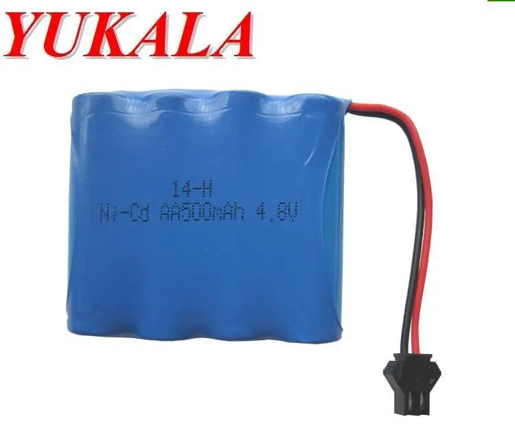 

YUKALA 4pcs 4.8v 500mAh Ni-CD AA battery with SM plug for RC toys car R/C Toys tank R/C Toys truck R/C Toys boat
