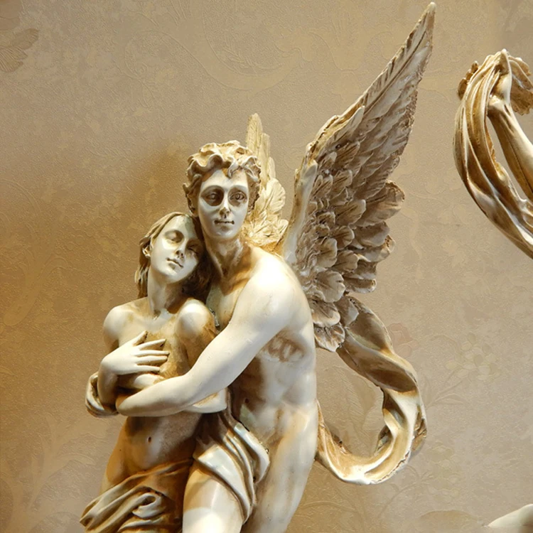 Статуя Ангела из смолы для свадьбы античное серебряное ремесло декор гостиной ТВ
