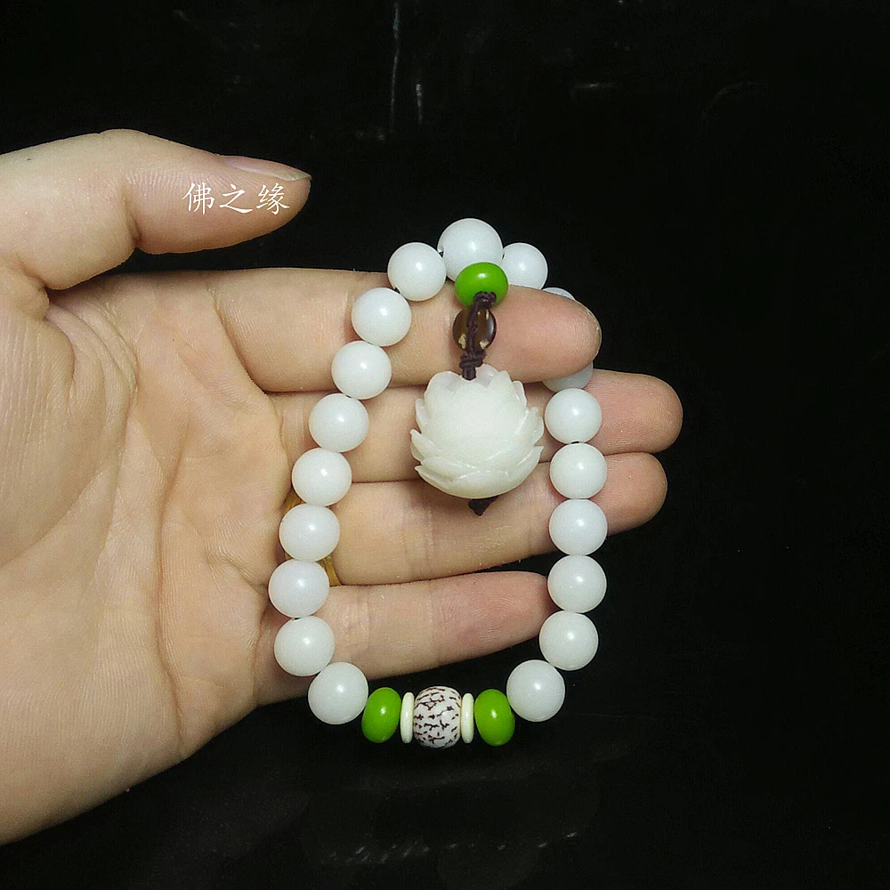 Free shipping Natural white bodhi root circle round bead bracelet | Украшения и аксессуары