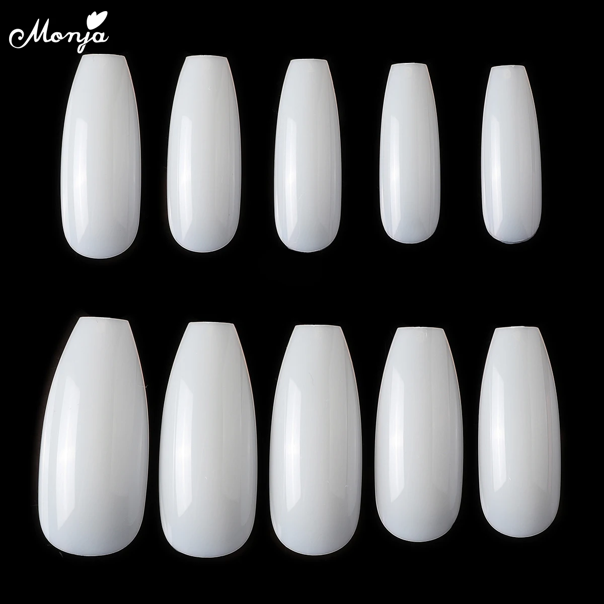 Monja желе поли гель 500 шт Nail Art балерина форма гроба акриловые искуственный газон