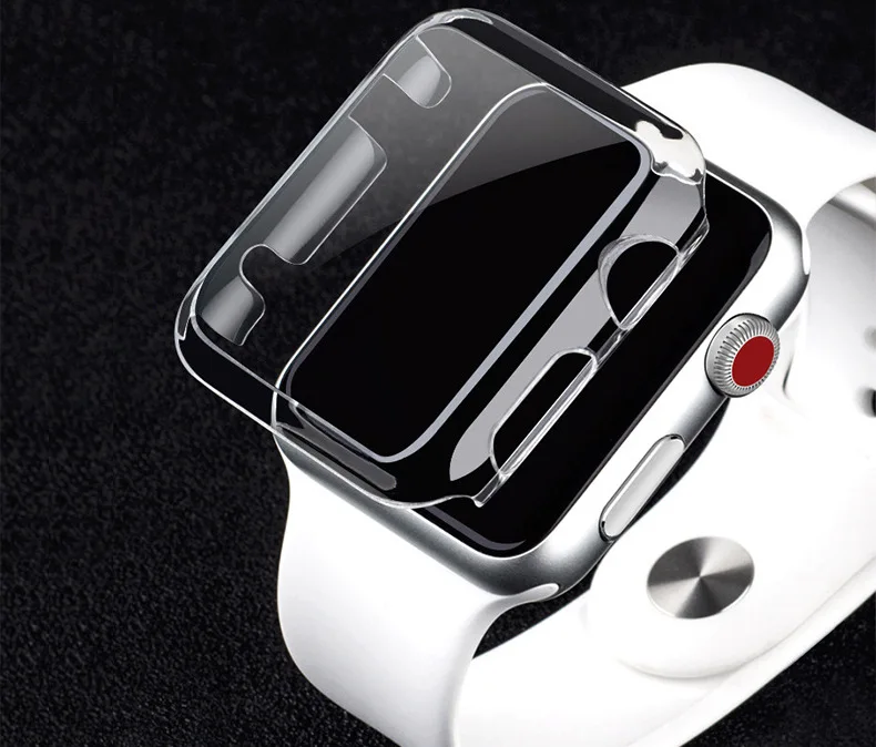 1000 шт прозрачный жесткий чехол для часов ультра тонкий Apple Smart Watch S1 S2 38 мм 42