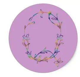 

1.5inch FLORAL MONOGRAM Q CLASSIC ROUND STICKER