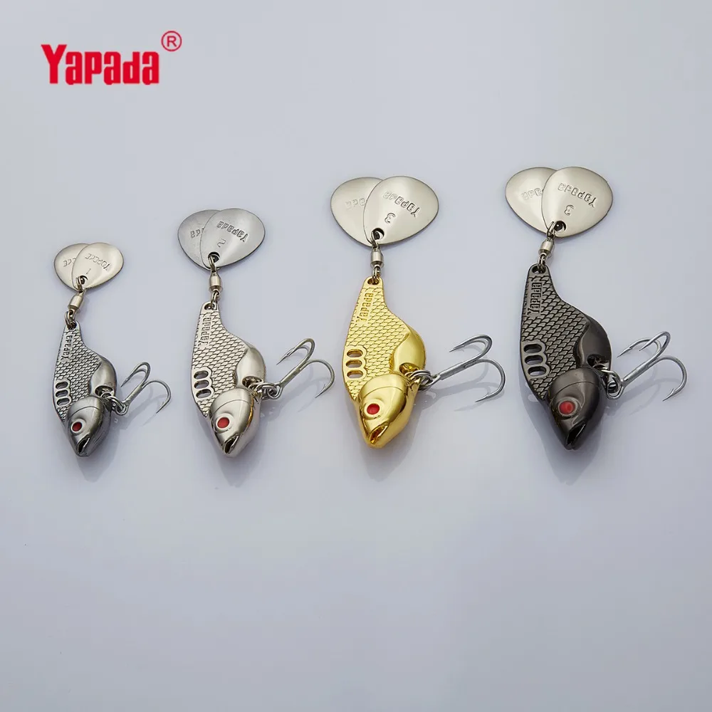 YAPADA VIB 302 большой живот 10 г/15 г/20 г/25 г тройной крючок + вращающиеся пайетки 43 мм/49