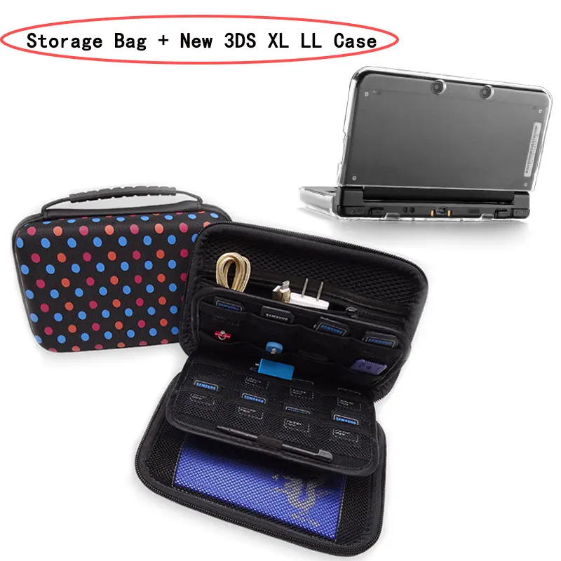 EVA кошелек для хранения, дорожная защитная сумка, 3DS XL LL чехол для NAND 3DS LL XL 3DS New 3DS New 2DS XL кабель для передачи данных