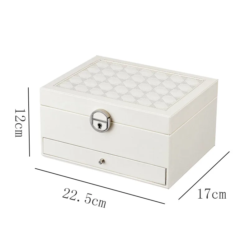 QMJHVX Automatic Leather Jewelry Box Three-layer Storage For Women Earring Ring Cosmetic Organizer Casket Decorations | Дом и сад