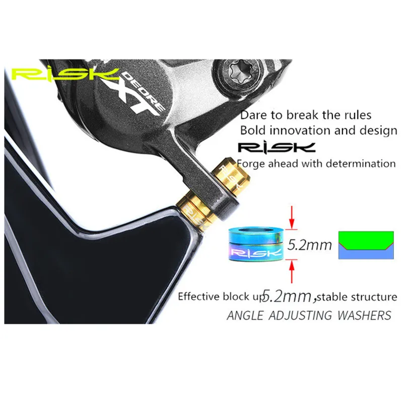 RISK M6 Велосипедный тормозной суппорт фиксированные болты титановая прокладка из