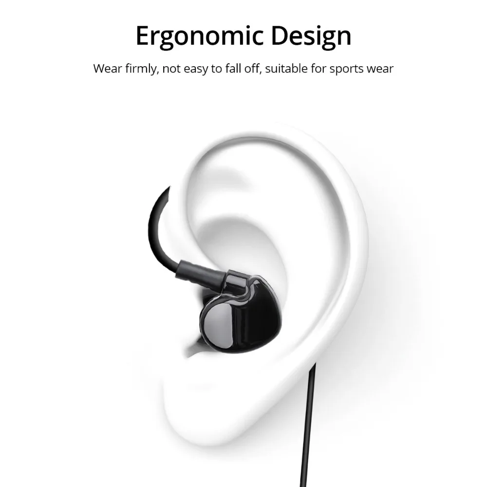 OCAMK Separable Wireless Bluetooth Earphone Sport in ear hook wireless earpiece 3.5mm V4.2 Receiver for Mobile Phone Earphones |