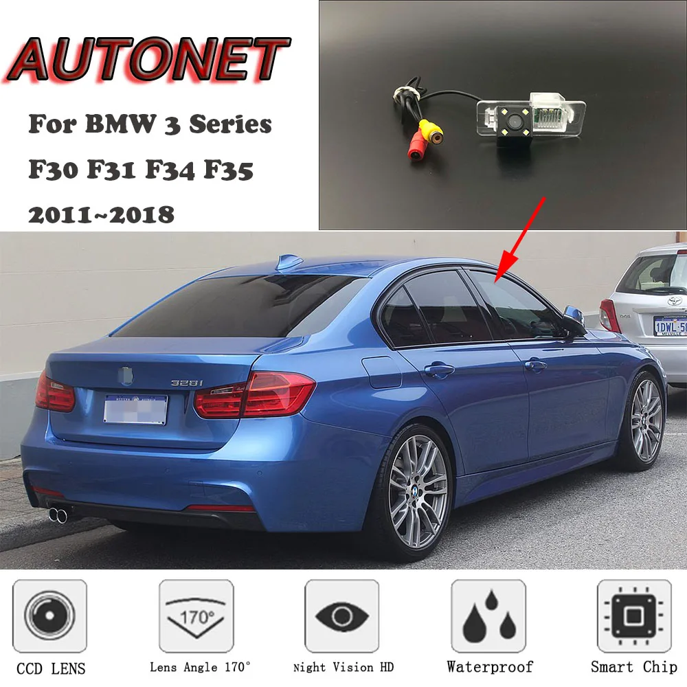 Камера заднего вида с ночным видением для BMW 3 Series F30 F31 F34 F35 2011 ~ 2018 CCD/камера или