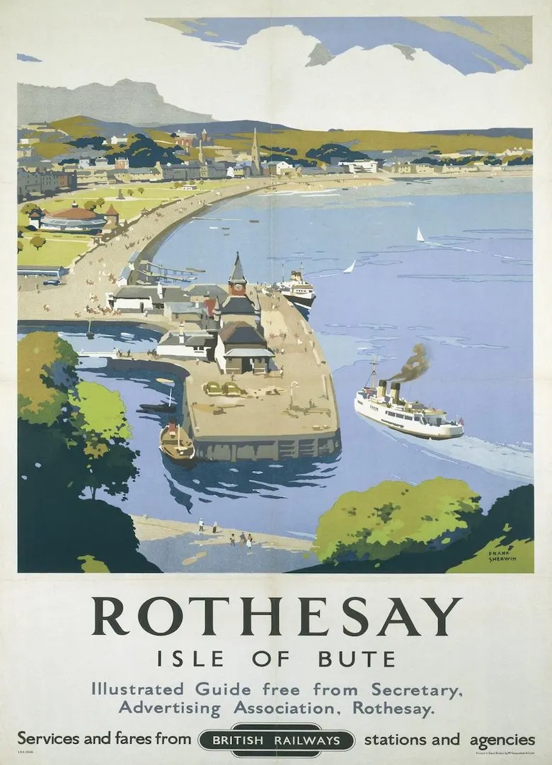 Винтаж 1950s Великобритании британских железных дорог путешествия Плакаты Redcar