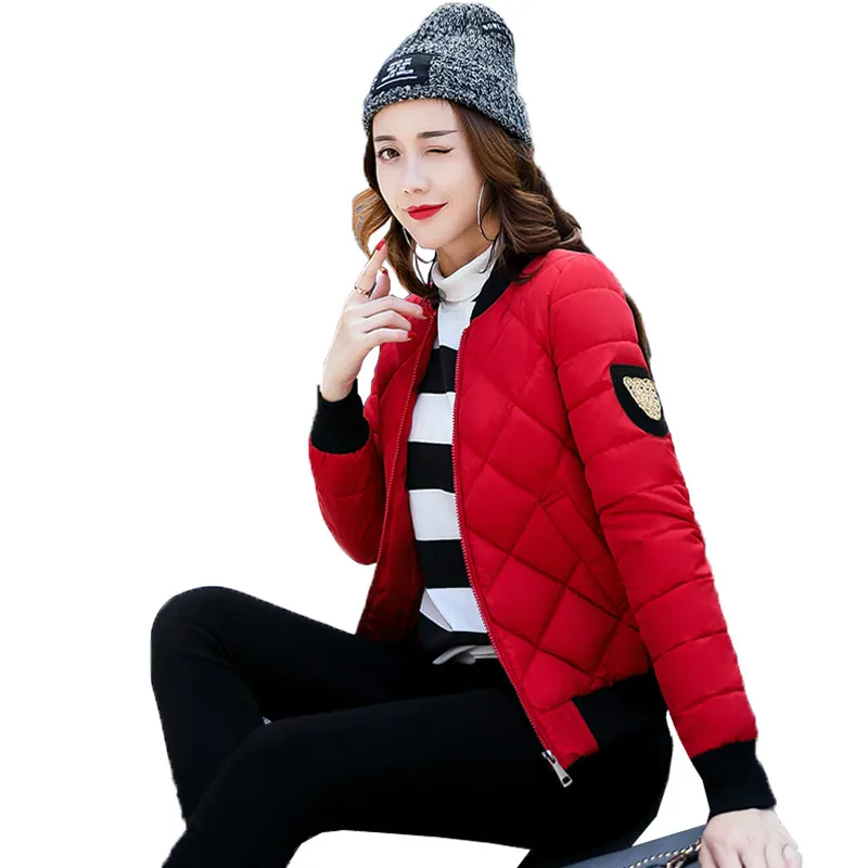 2017 Осень Зима Новая бейсбольная хлопковая стеганая куртка модная короткая