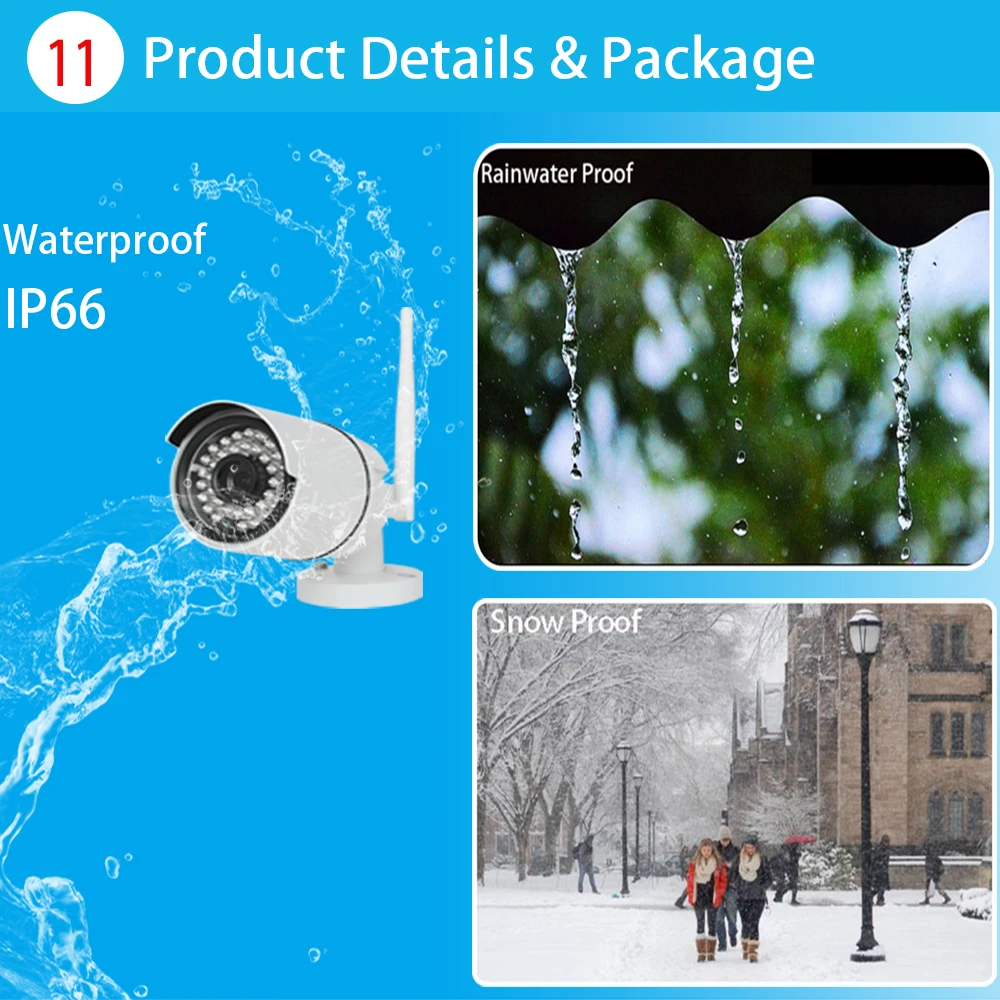 Yobangsecurity домашний безопасности Системы WI FI NVR Kit 12 дюймов монитор 4 шт. 960P
