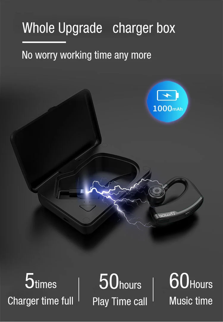 Lymoc обновление V10 Bluetooth гарнитуры 5,0 беспроводные наушники быстрое зарядное устройство коробка громкой связи HD Микрофон Стерео для iPhone Xiaomi huawei