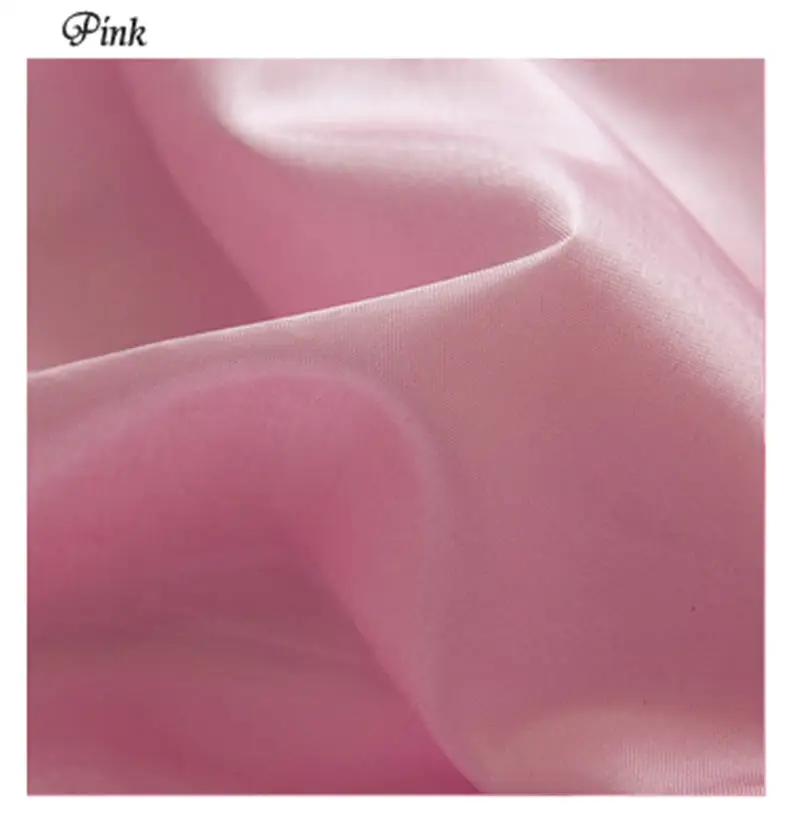 Pink 1,50(ширина)* 2 м, 19 цветов, имитация шелковой атласной ткани, ткань для шитья, подкладка для украшения свадебной вечеринки, детские постельные принадлежности, пижамы, домашний текстиль - Цвет: Pink