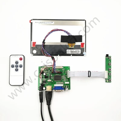 HDMI+ VGA+ 2AV ЖК-дисплей плате контроллера+ ips 7 дюймов ЖК-дисплей панель с 1280*800+ LVDS кабель+ пульт дистанционного управления+ OSD клавиатура для FPV