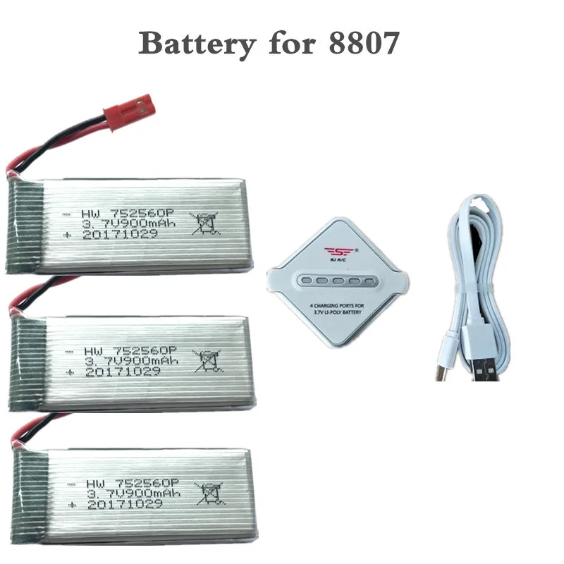 3 7 V 900mah lipo батарея для 8807 8807w A6 A6W Rc Quadcopter запасные части 5in1 баланс зарядное