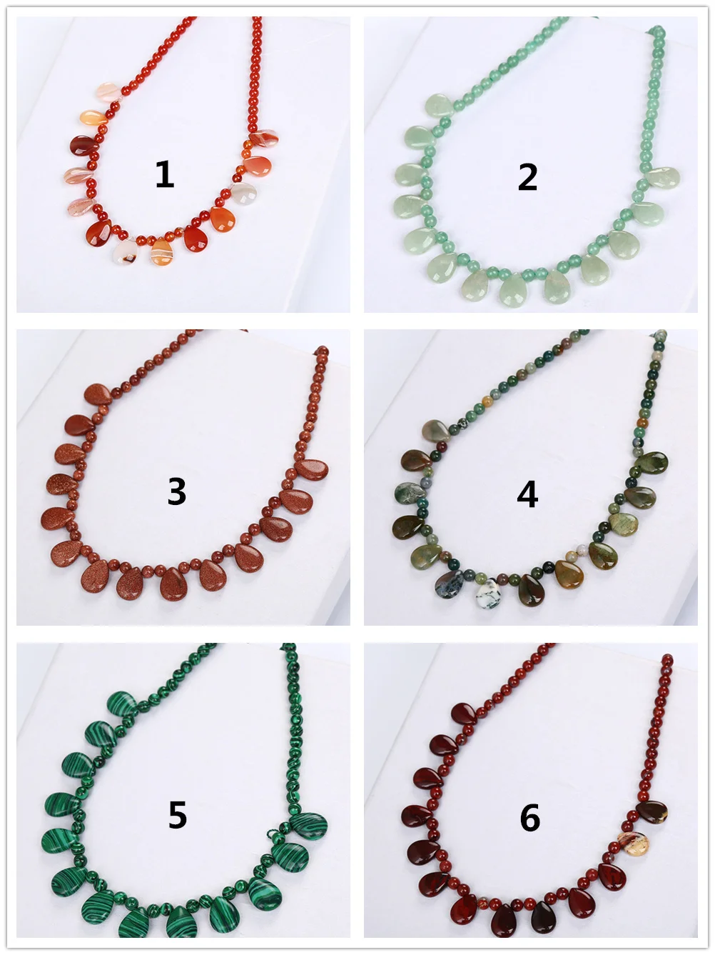 Ожерелье с подвеской в виде капли воды из натурального кристалла женское