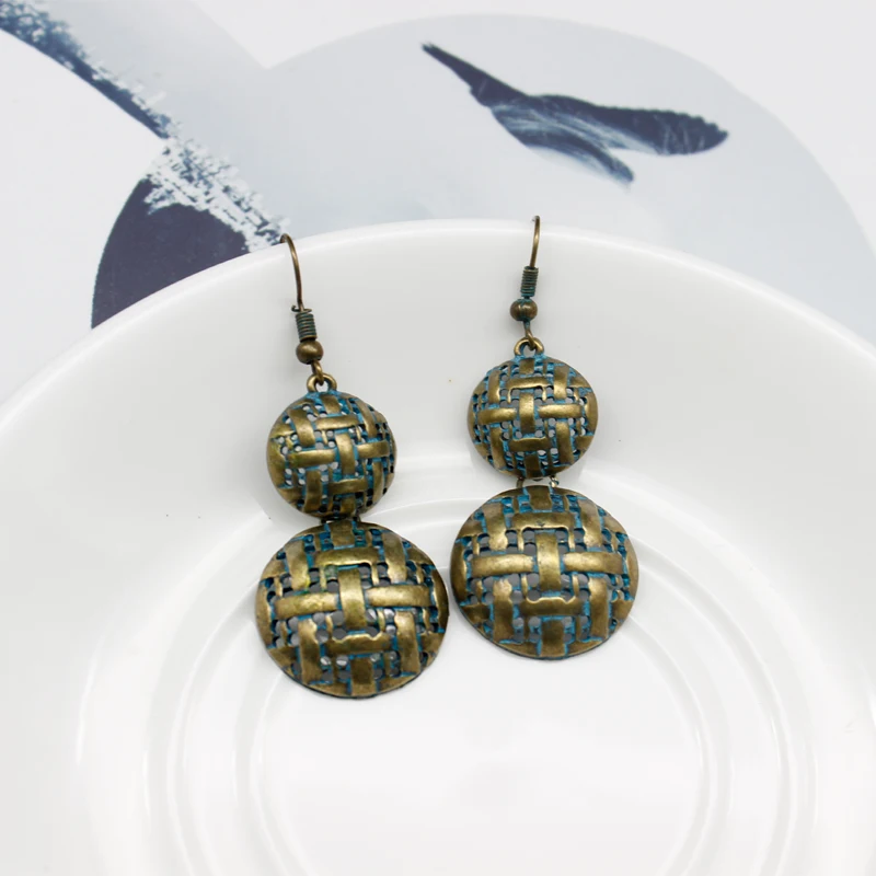 Металлическая оплетка кольцо серьги для женщин большое и маленькое кулон s