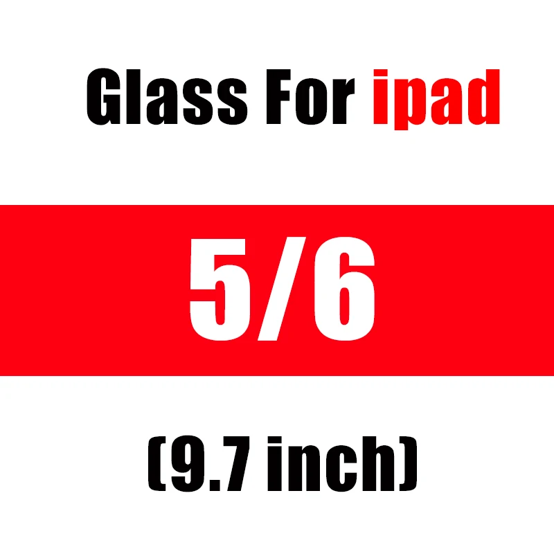 For ipad 5 6 Для Apple ipad 9,7 закаленное стекло для ipad 10,5 5th 6th Pro защитная пленка Air 1 2 Mini 3 4 защитная на пленке glas - Цвет: For ipad 5 6