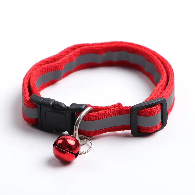 Nylon Reflective With Bell Night Safety Glowing Pet Supplies Cat Dog Collar Accessories For Small Dogs | Дом и сад