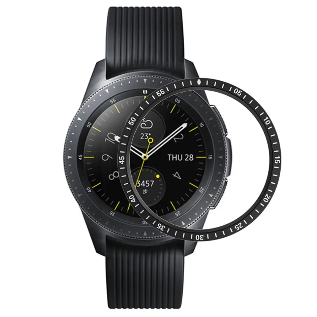 2 Для samsung Galaxy Watch 46 мм/42 мм замена Смарт часы аксессуары ободок кольцо клейкая крышка против царапин металл - Цвет: 2