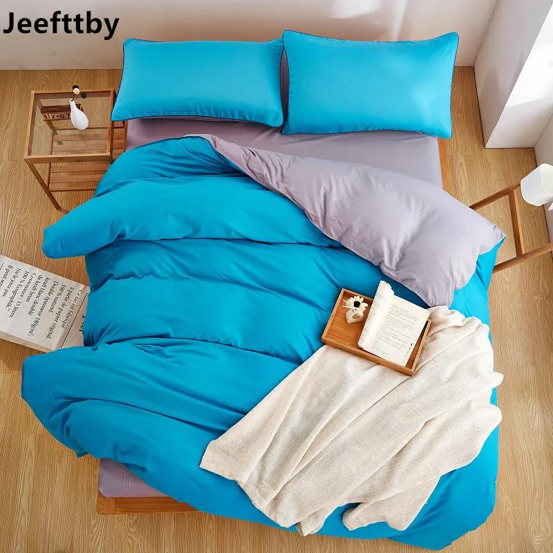 

Комплект постельного белья Jeefttby из 4 предметов, однотонное короткое шикарное стильное простынь, пододеяльник, наволочка, бытовое свадебное ...