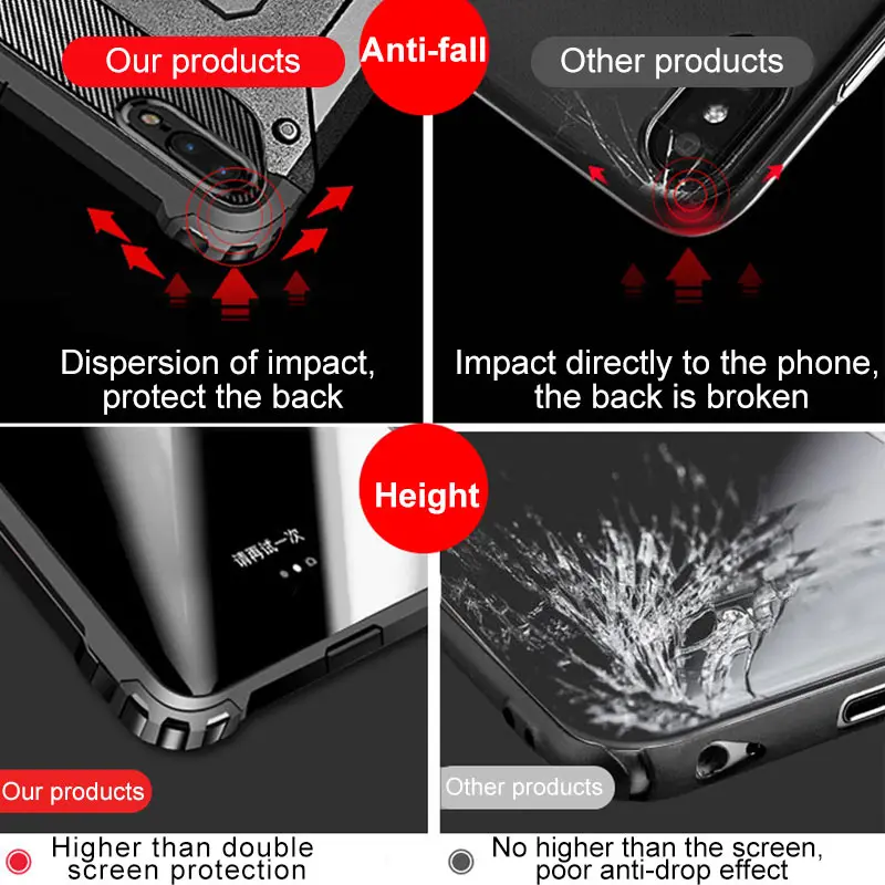 Luxury Armor Shockproof Case On The For IPhone 8 7 6 6s Plus Silicone Cover X XR XS Max Protector |