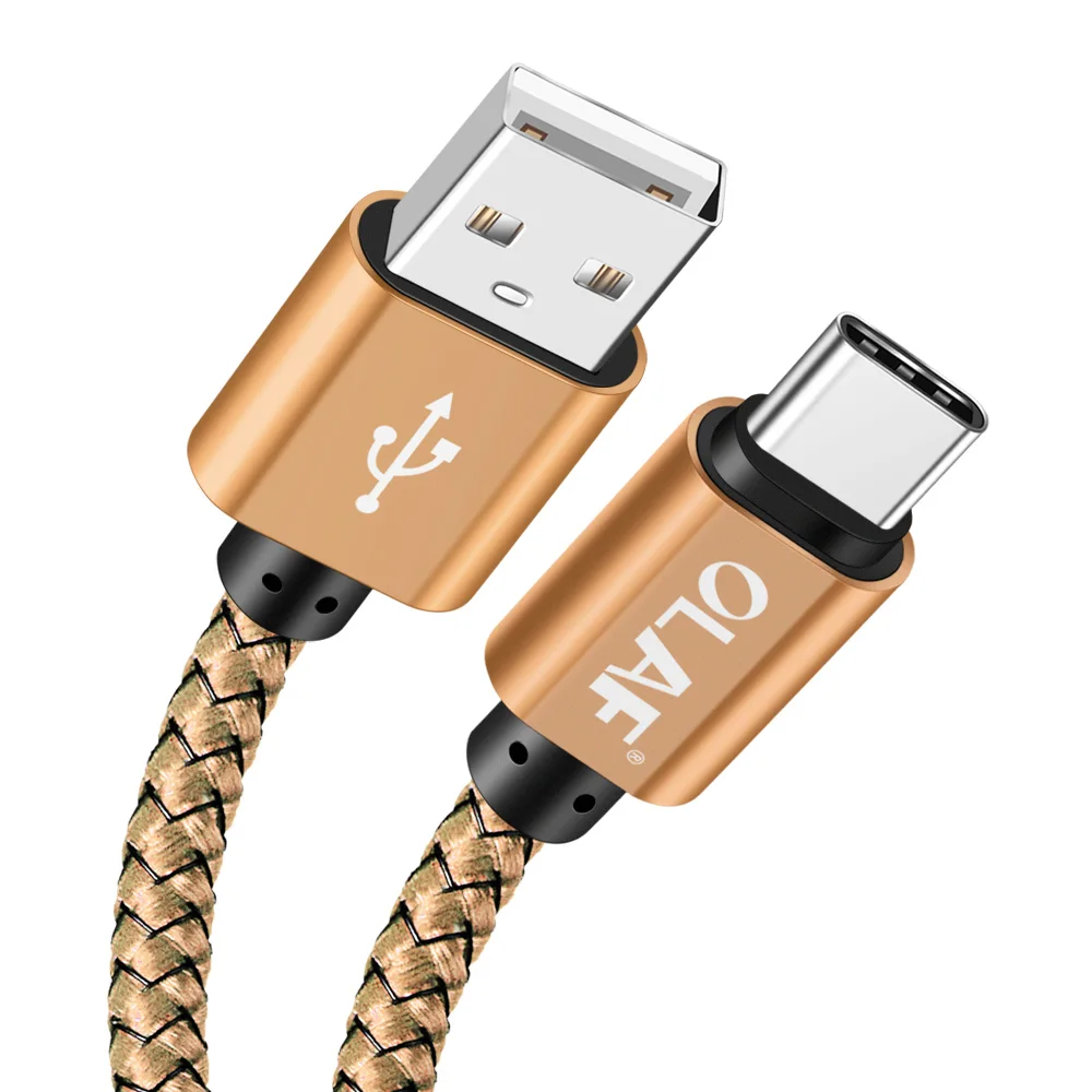 Gold Олаф usb type C кабель для huawei mate 20 Pro FastCharge USB C Быстрая зарядка USB зарядное устройство кабель для samsung Galaxy S9 S8 Plus - Цвет: Gold