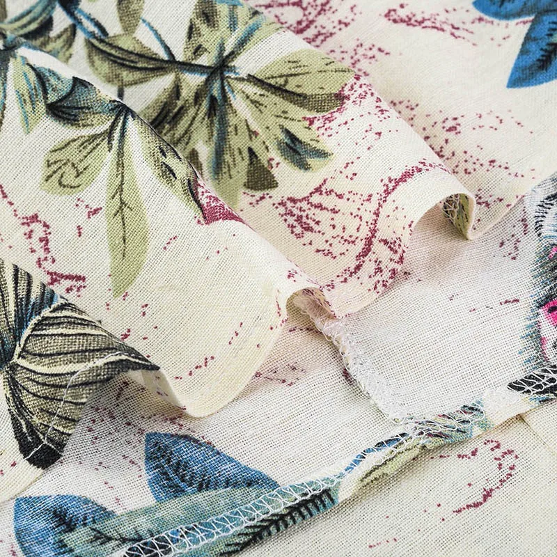 Женское платье пляжное свободное Ретро модное праздничное с коротким рукавом