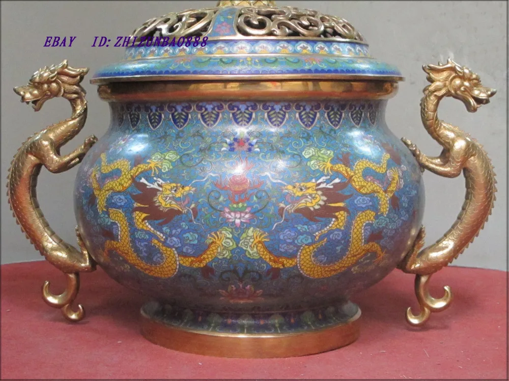 Красивая декорированная 21 &quotКоролевская перегородка 100% бронза 24k золото фу FOO