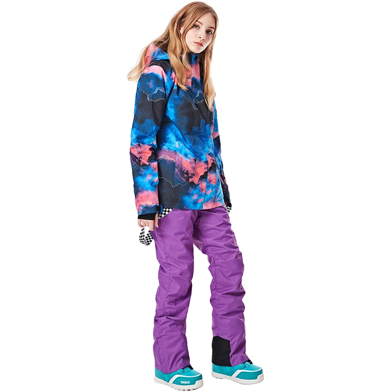 Women Ski Jacket Ski Pants Winter Windproof Waterproof Breathable Warm Female Snowboard Jacket Snowboard Pants New Ski Equipment