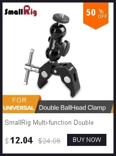 SmallRig одиночный 15 мм стержень зажим 15 мм рельсовый зажим соединитель Адаптер с 1/4-20 резьбой для 15 мм стержень Dslr Rig-843