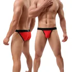 Пикантное хлопковое Мужское нижнее белье, дышащие мягкие мужские брифы с низкой талией, однотонные выпуклые кальсоны