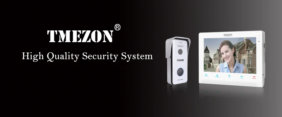 TMEZON 10 дюймов беспроводной Wifi смарт IP видео дверной звонок Домофон Система, 1xсенсорный экран монитор с 1x720P проводной дверной телефон камера