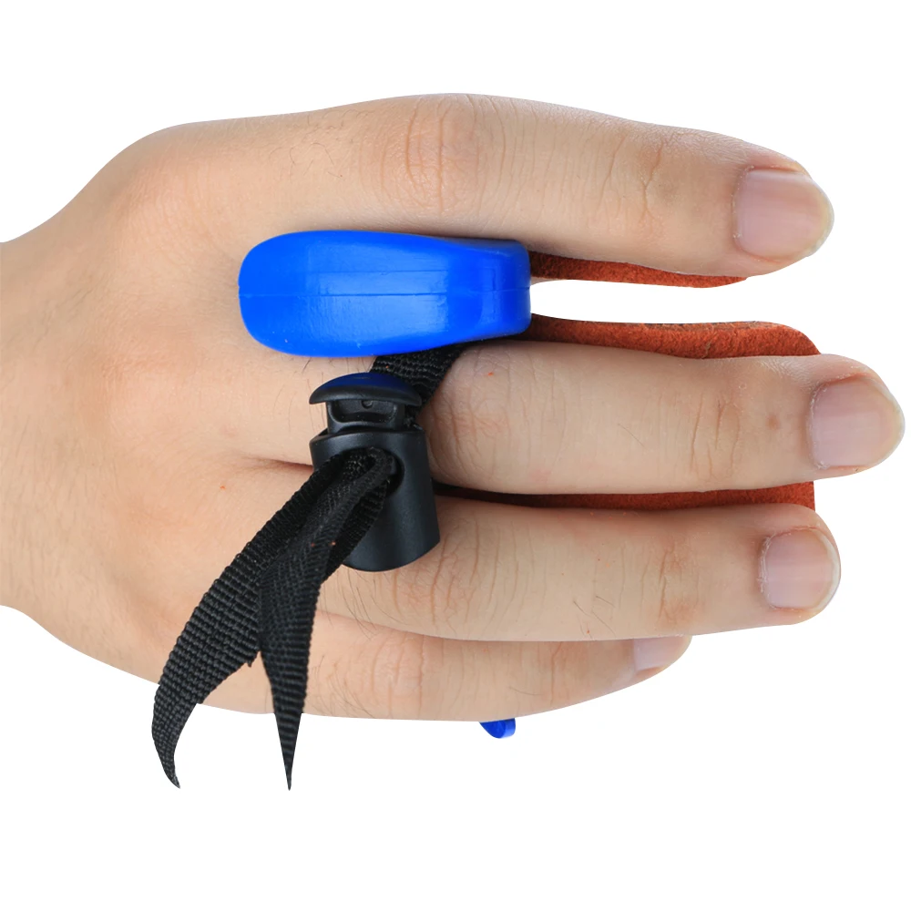 Huntingdoor Archery Finger Guard Cow Leather Archery Finger Tab Shooting Advanced Finger protect Right Hand