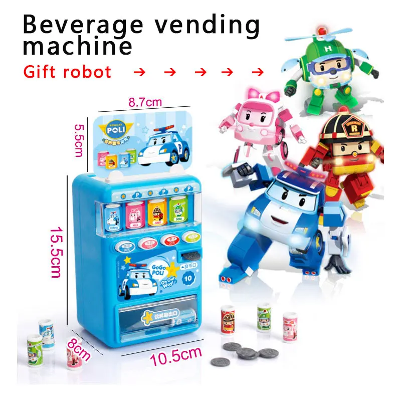 3 вида цветов Оригинальный Мальчик поли Робокар Поли детский торговый автомат