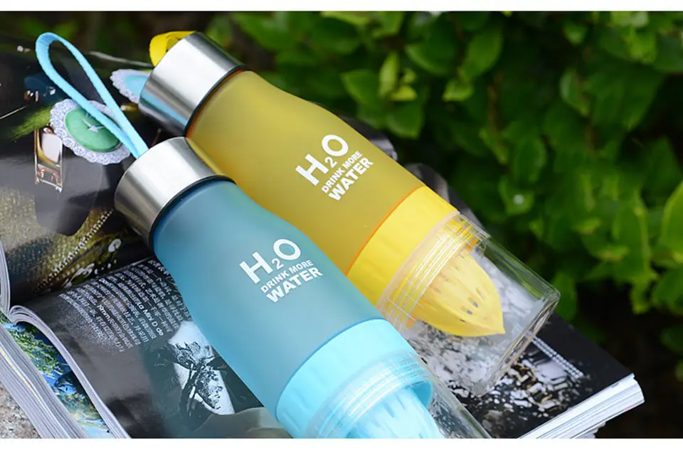 Рождественский подарок 650 мл H2O лимонный сок фруктовая бутылка для воды Infuser посуда для напитков на открытом воздухе портативный шейкер Спортивная бутылка BPA бесплатно