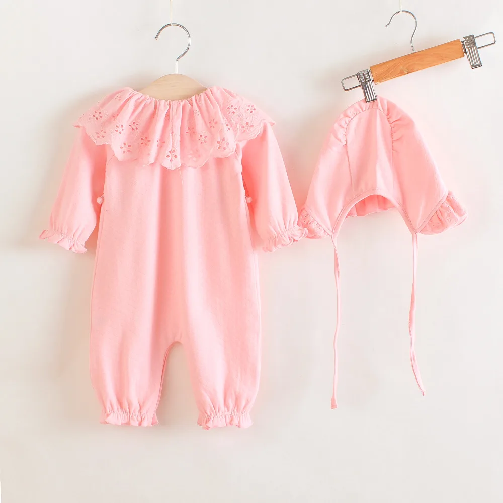 Детский комбинезон с вышивкой круглым воротником | Мать и ребенок