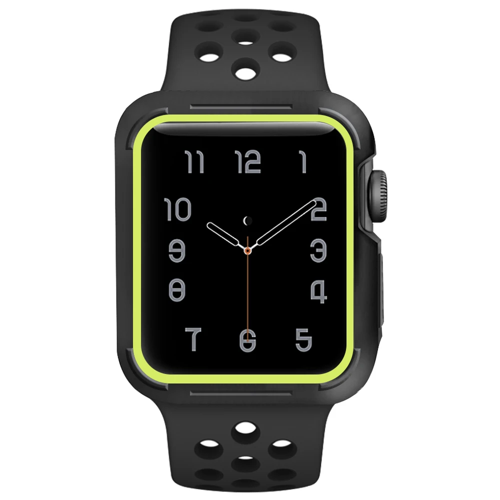 Мягкий силиконовый бампер чехол для Apple Watch Series 3 Чехлы iwatch3 watch 2 1 защитный чехол coque fundas 38 мм 42 мм