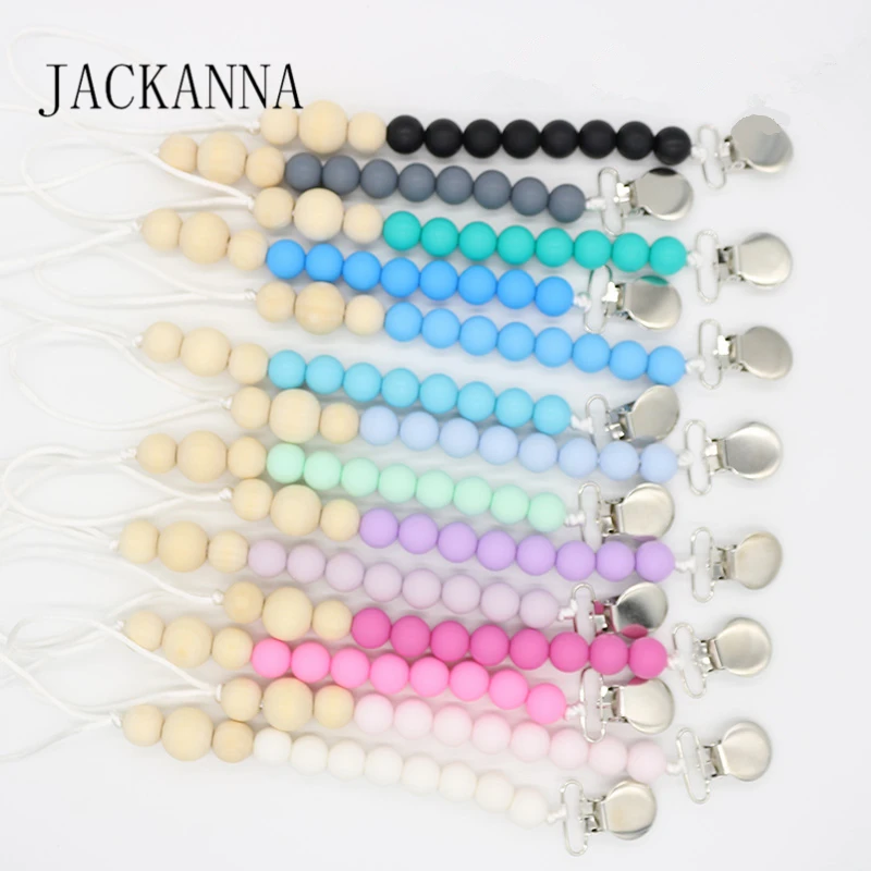 Силиконовая цепь пустышка ручной работы 5 шт. безопасная Attache Sucette подарки для