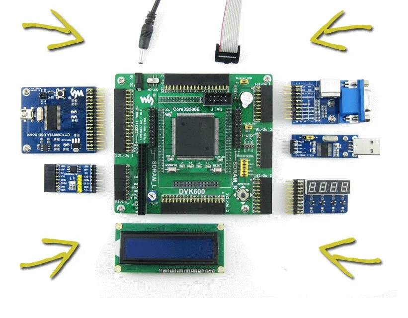 Совет ПО Развитию XILINX FPGA Xilinx Spartan-3E XC3S500E Evaluation Kit + 10 Наборы Аксессуаров = Open3S500E