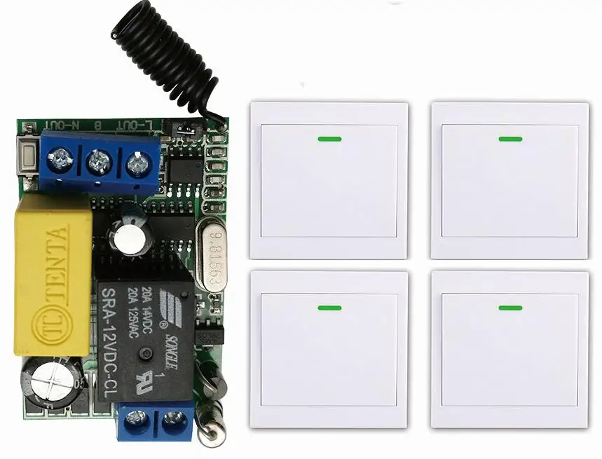 Мини Размеры 220V 1CH 10A Беспроводной переключатель системы дистанционного