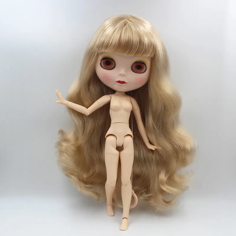 Кукла Blygirl кукла Blyth Золотая челка новая тело с 19 костяшками ракушка матовым лицом